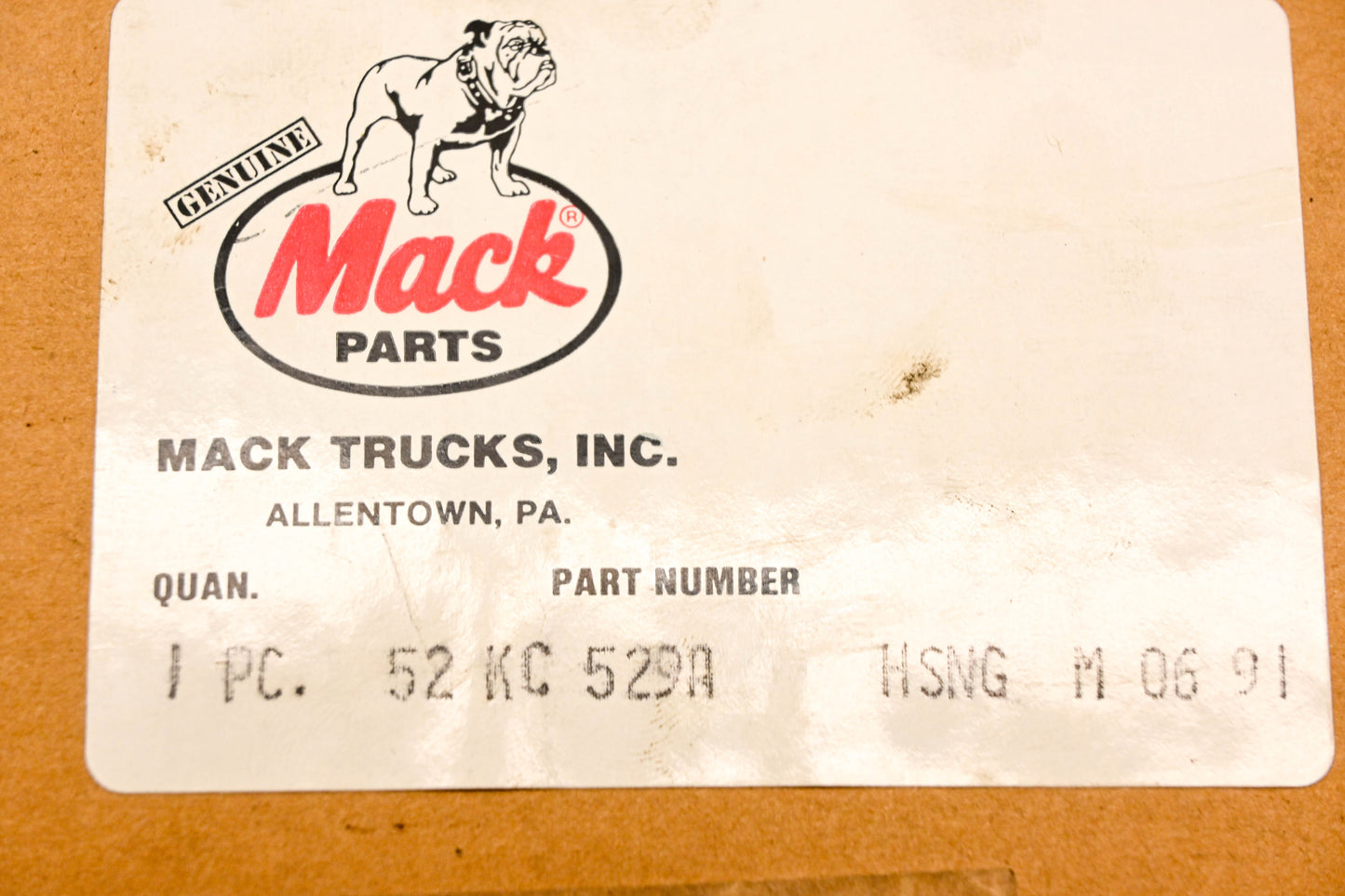 Mack 52KC529A Housing NOS