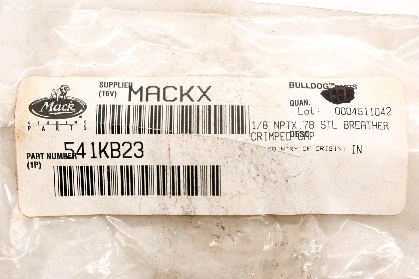 Mack 541KB23 Breather NOS