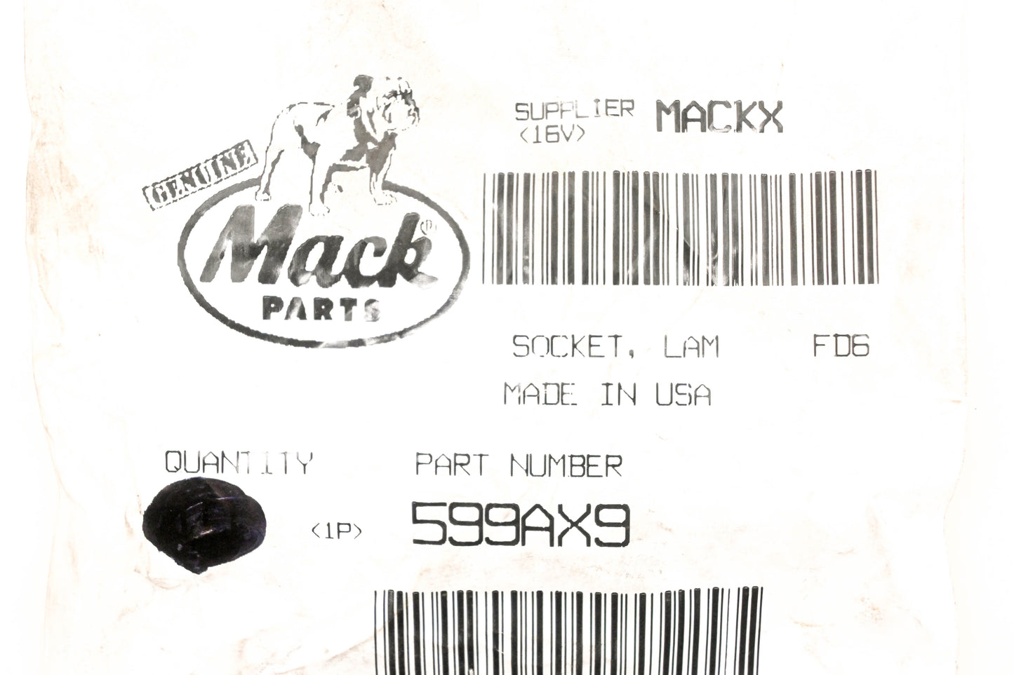 Mack 599AX9 Socket NOS