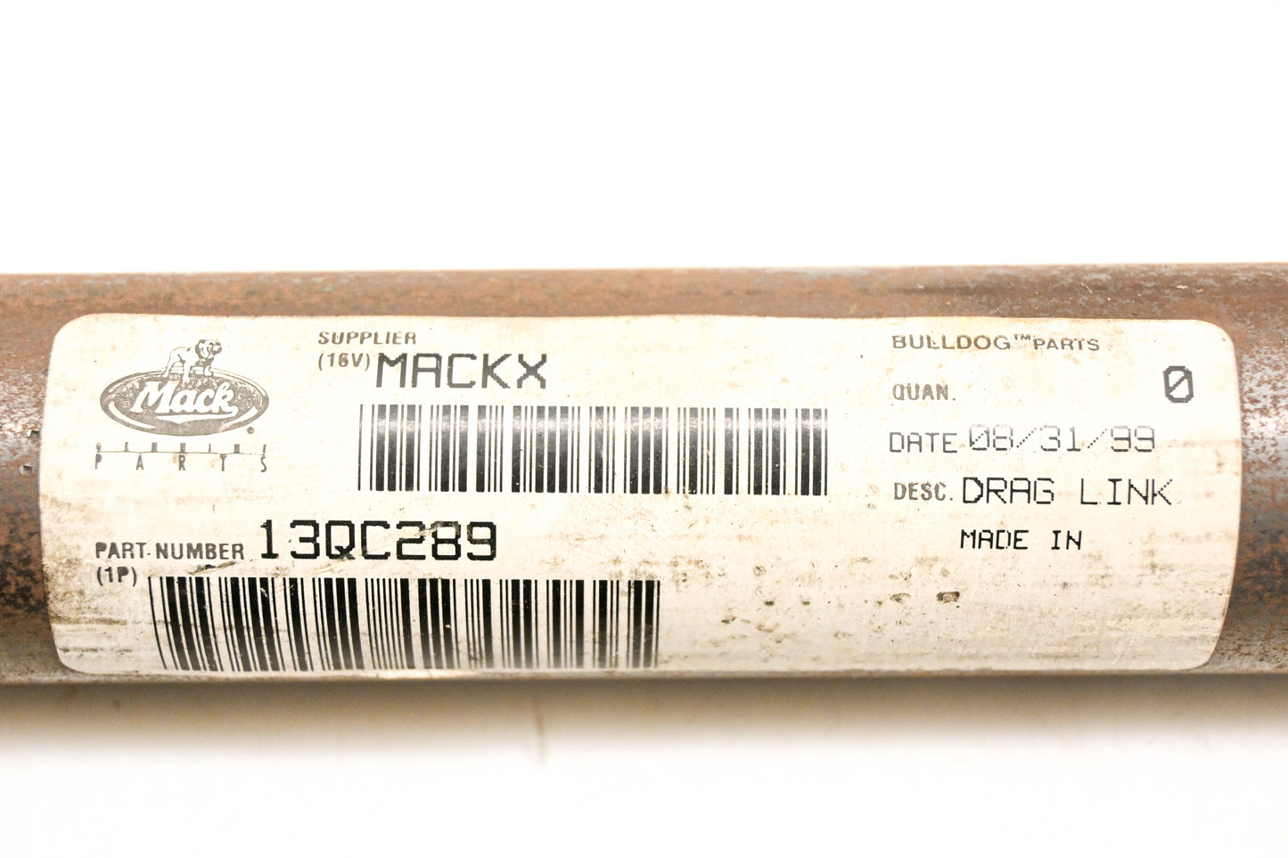 Mack 13QC289, 3209CP1 Drag Link Shaft NOS