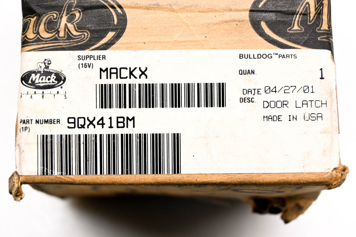 Mack 9QX41BM Righthand Door Latch NOS