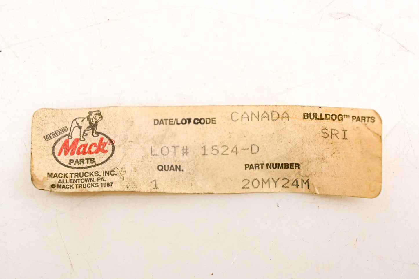 Mack 20MY24M Crank Bolt NOS