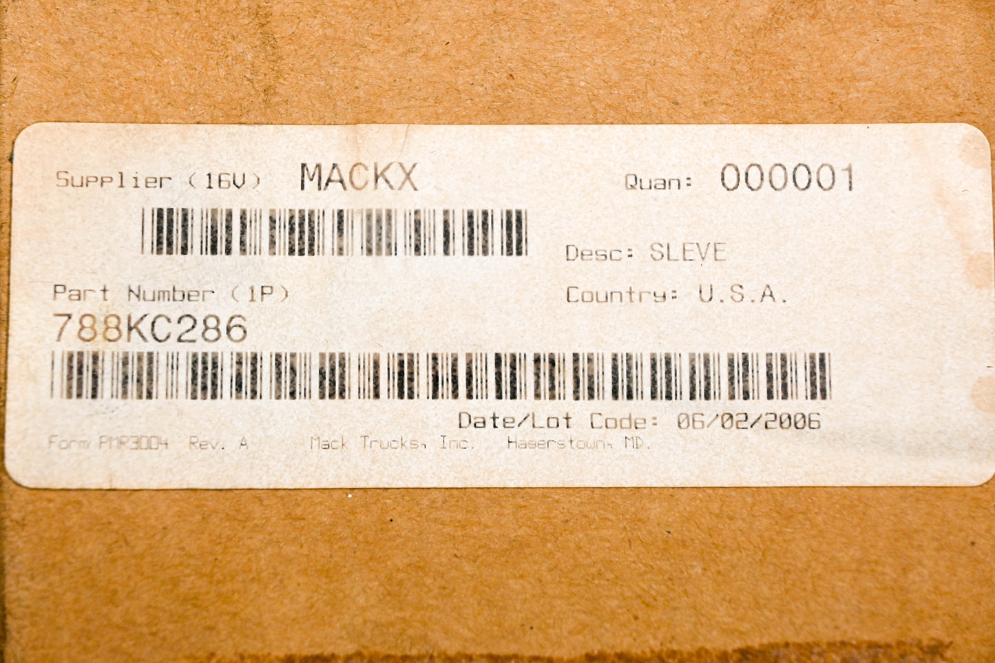 Mack 788KC286 Sleeve NOS
