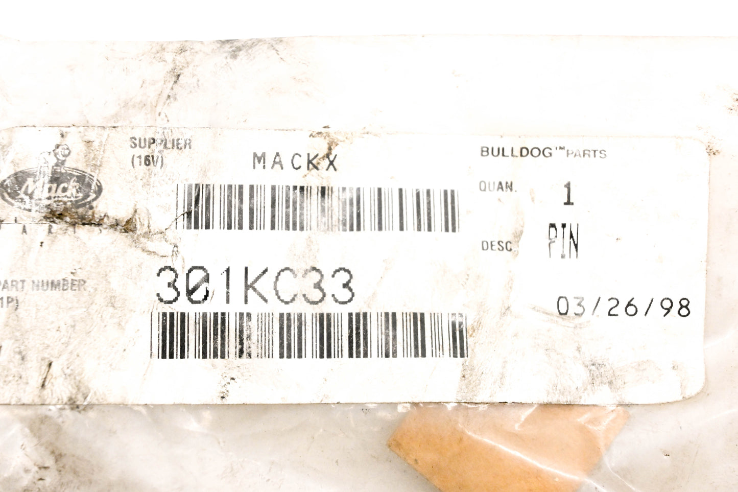 Mack 301KC33 Lufasco Synchronizer Pre-Load Pin NOS