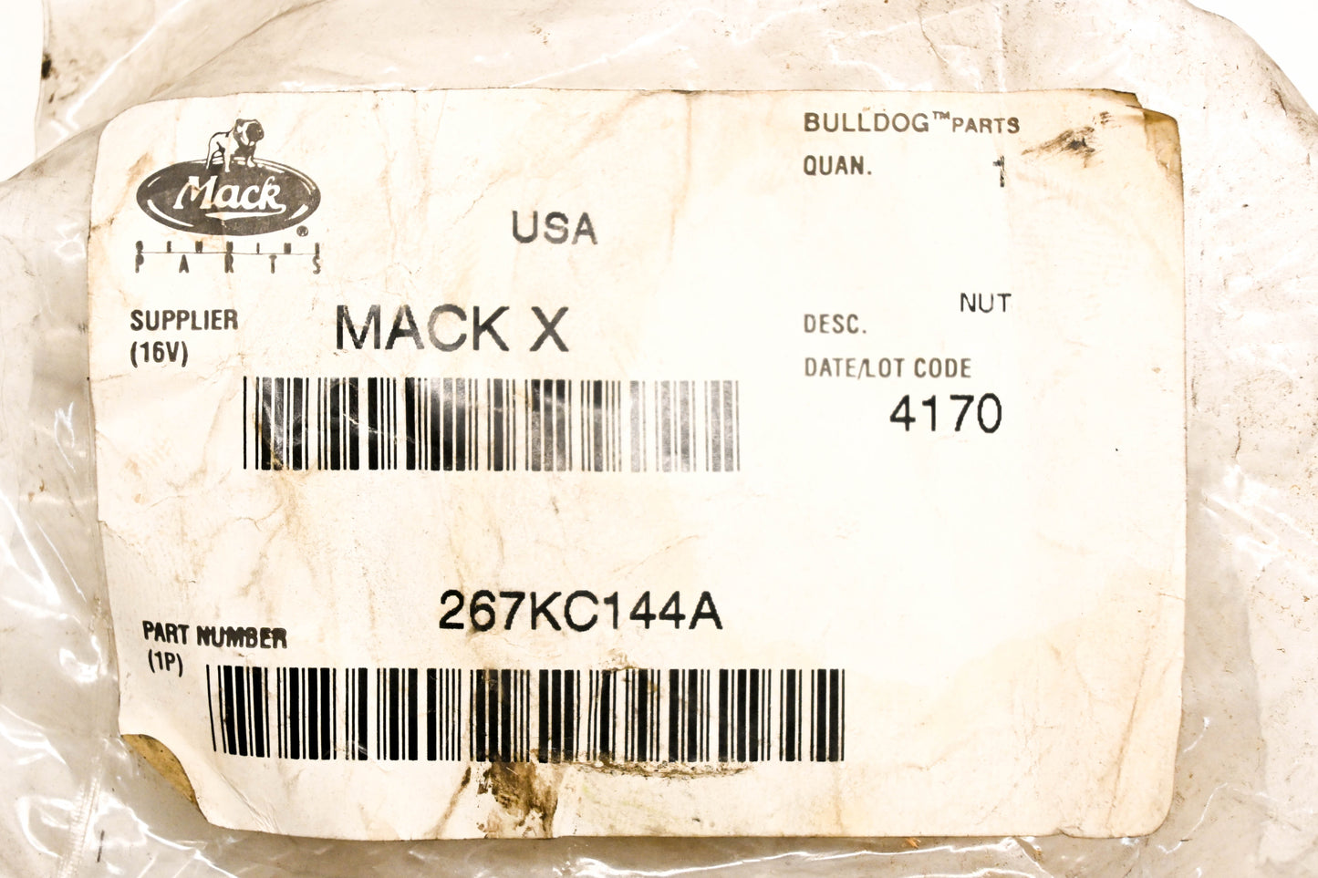 Mack 267KC144A Pinion Nut NOS