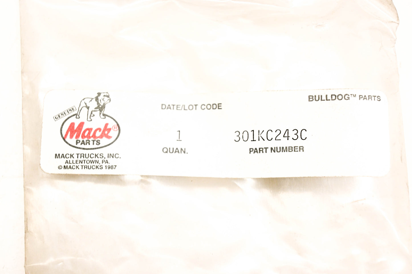 Mack 301KC243C Synchronizer Pin Support Sleeve NOS