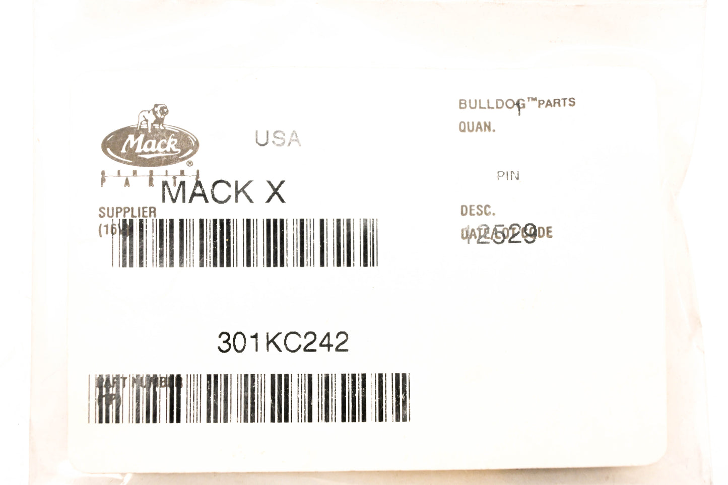 Mack 301KC242 Pin NOS