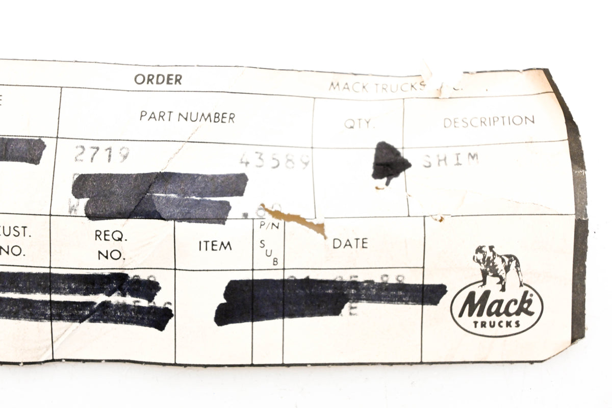 Mack 271943589 Shim NOS
