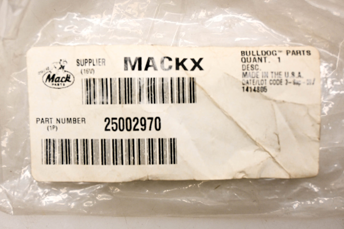 Mack 25002970 Door Stop Strap NOS
