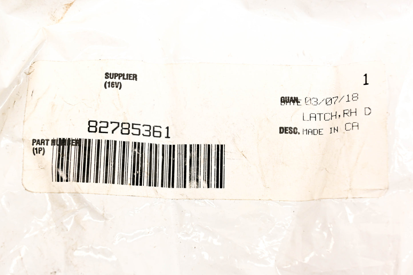 Mack 82785361 Right Door Latch NOS