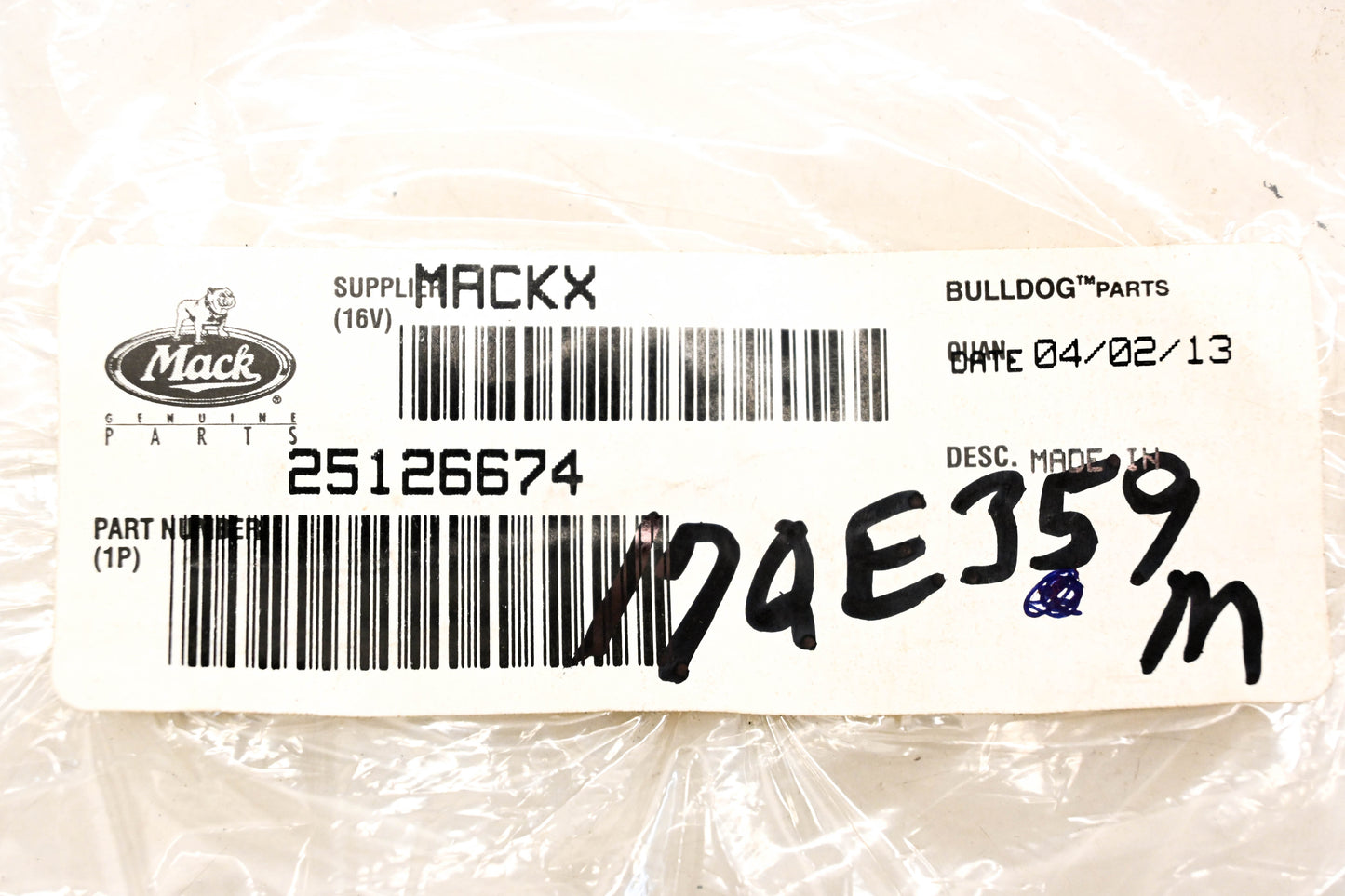 Mack 25126674 Parker Wire Harness NOS