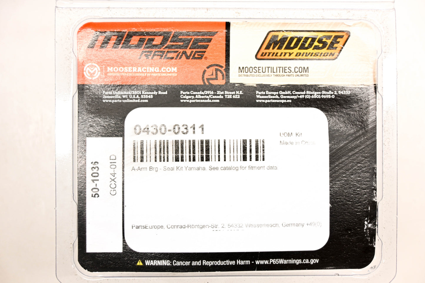 Moose 0430-0311, 50-1036, GCX4-01D A-Arm Repair Kit NOS