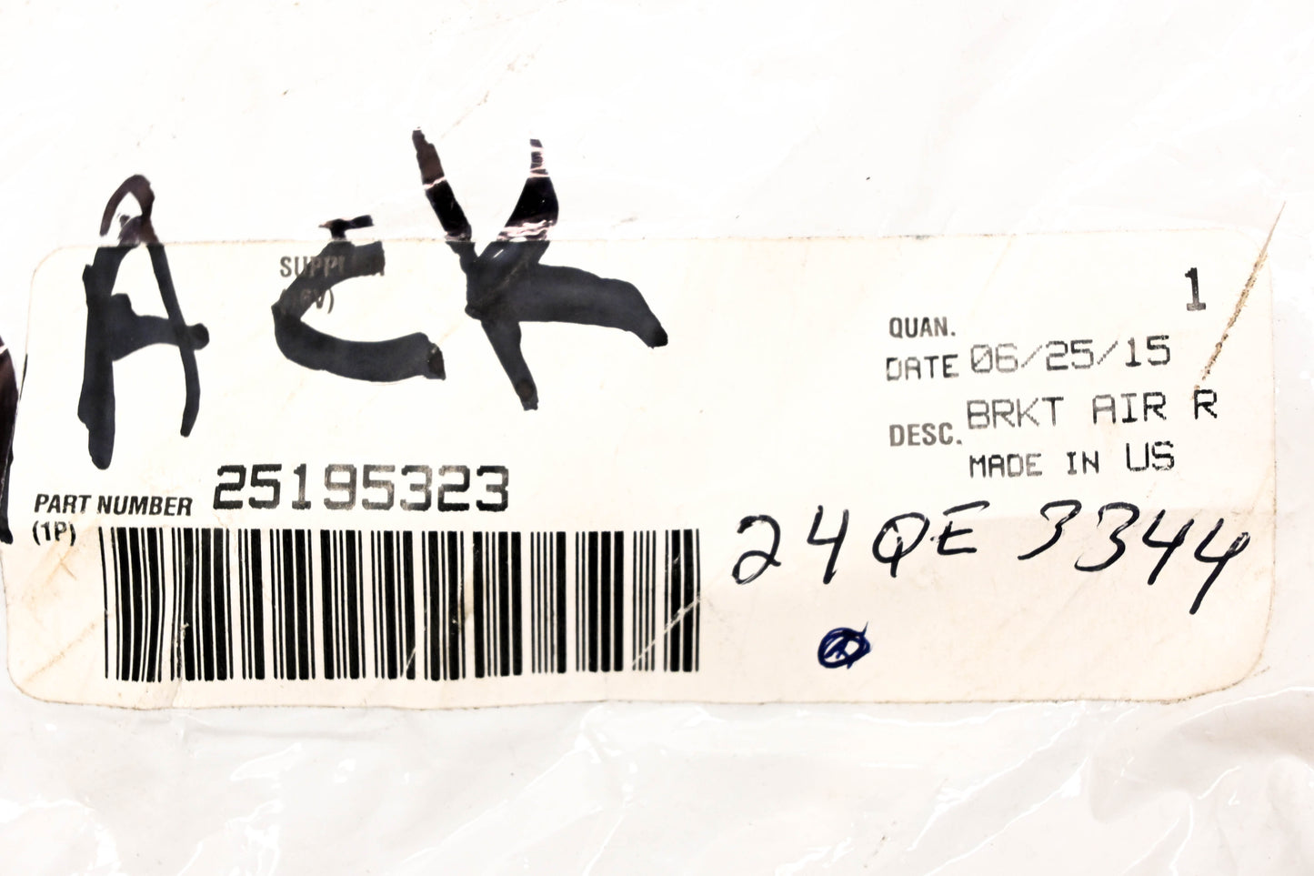 Mack 25195323, 24QE3344 Bracket NOS