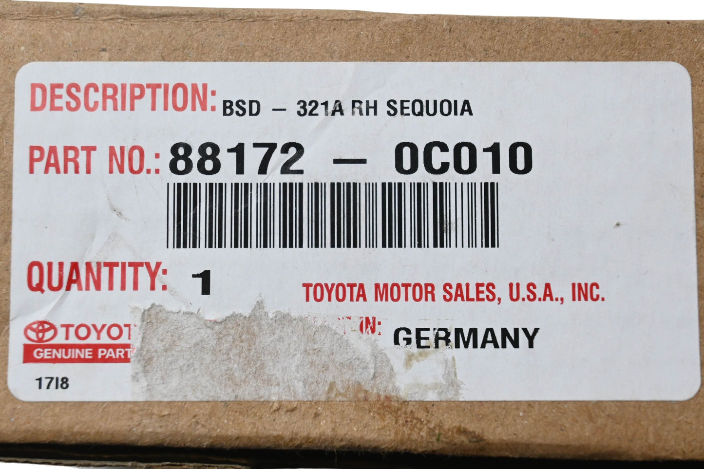 New OEM Toyota 88172-0C010 Sequoia Blind Spot Module NOS