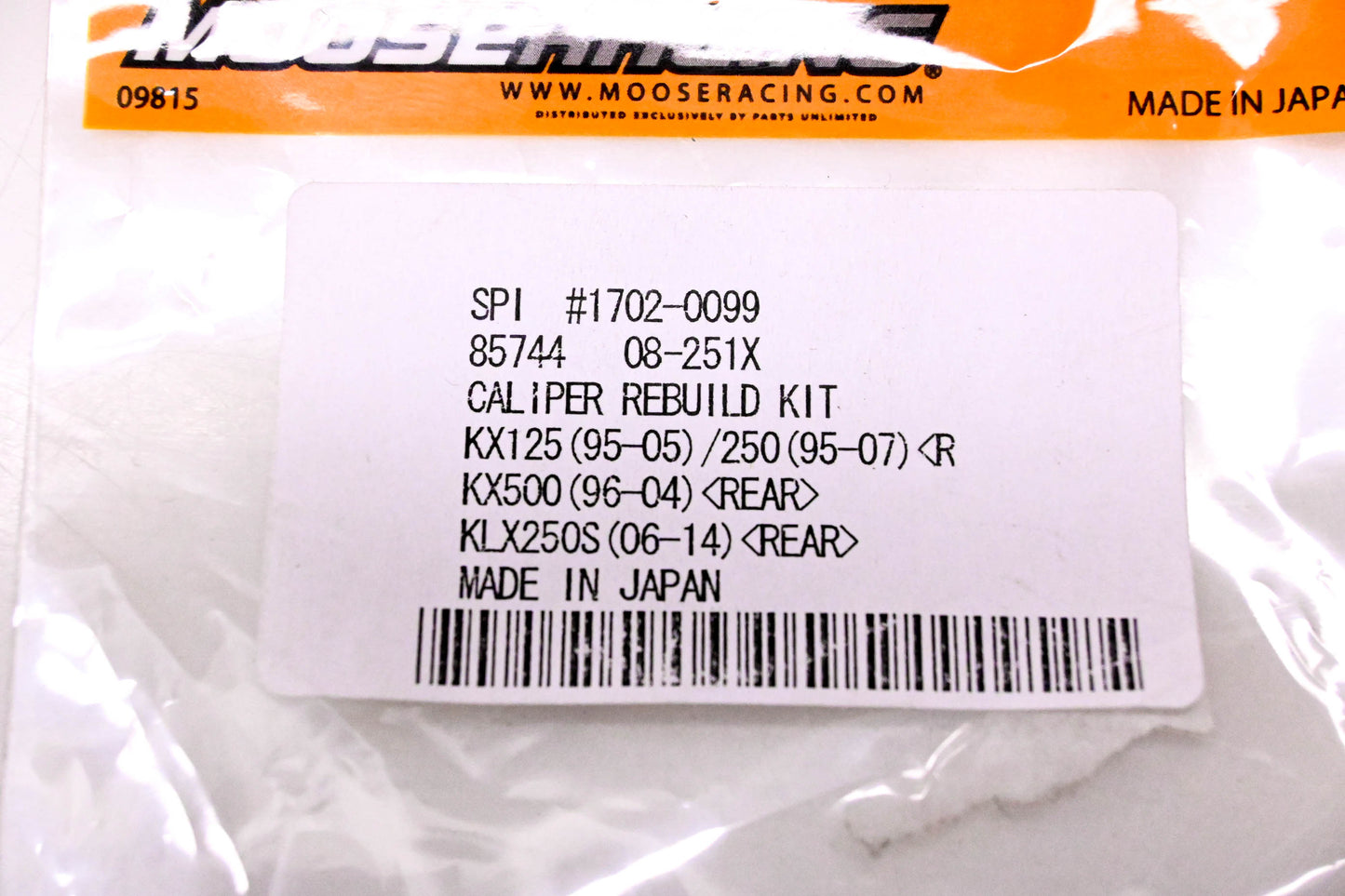 Moose Racing 1702-0099 Caliper Rebuild NOS
