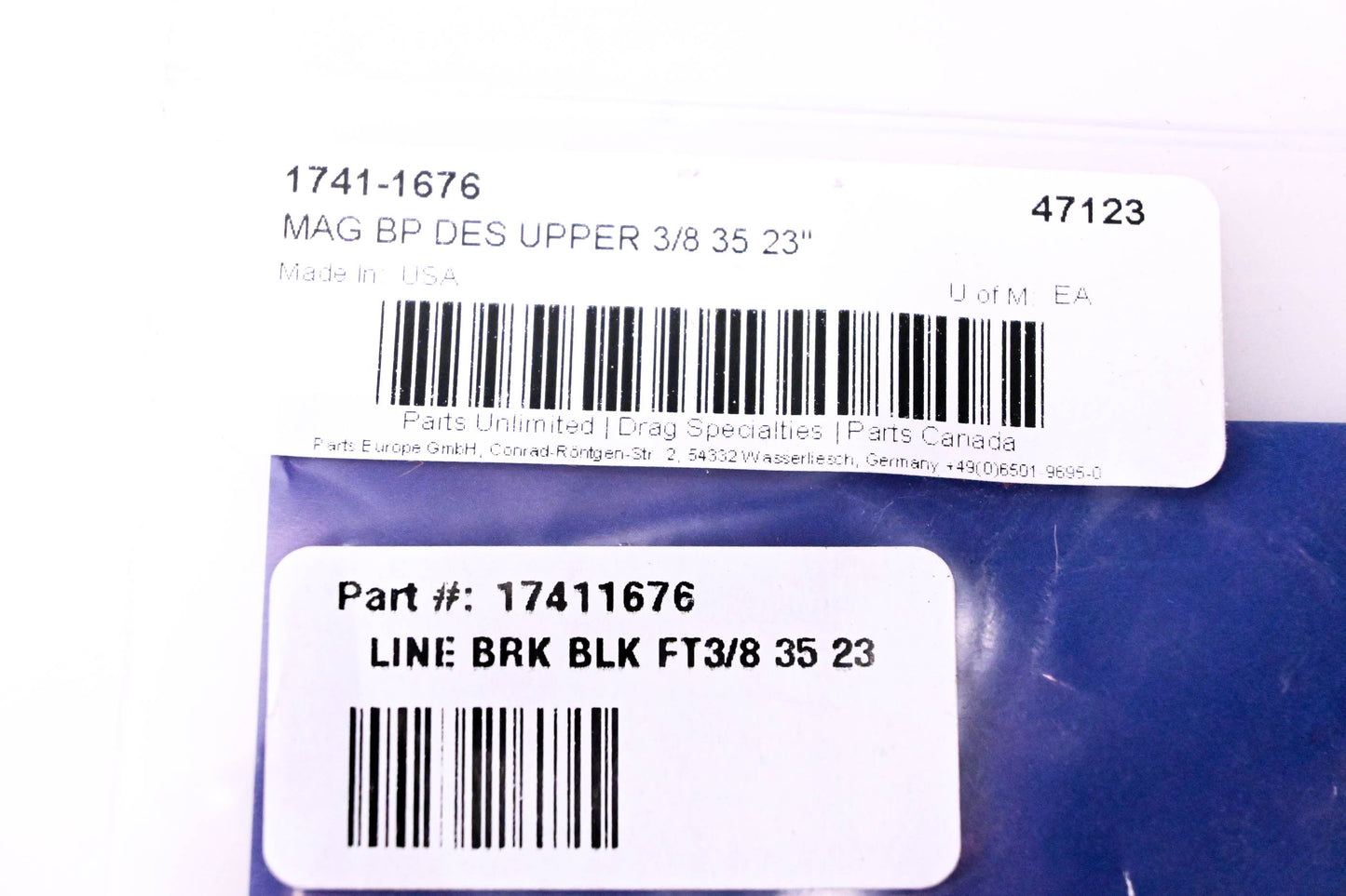 Magnum 1741-1676 Upper Front Brake Line NOS