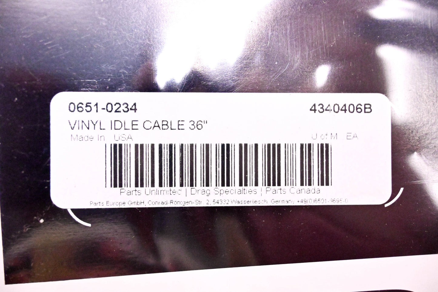 Drag Specialties 0651-0234, 4340406B Idle Cable NOS