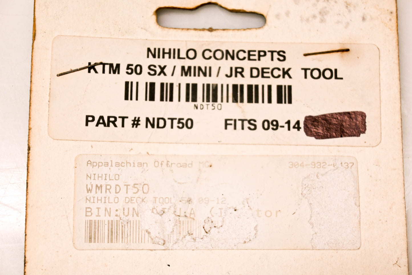 Nihilo NDT50 KTM 50 Deck/ Timing Tool NOS