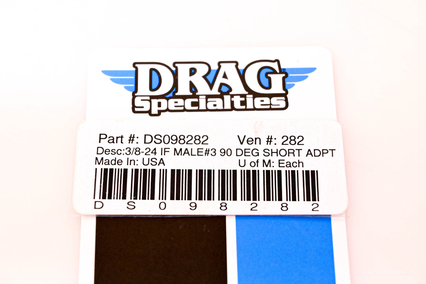 Drag Specialties DS098282 Chrome Brake Line Fitting NOS