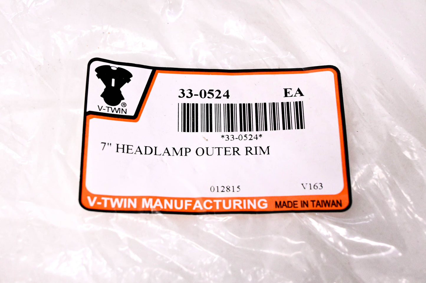 V-Twin 33-0524 7" Headlamp Outer Rim NOS