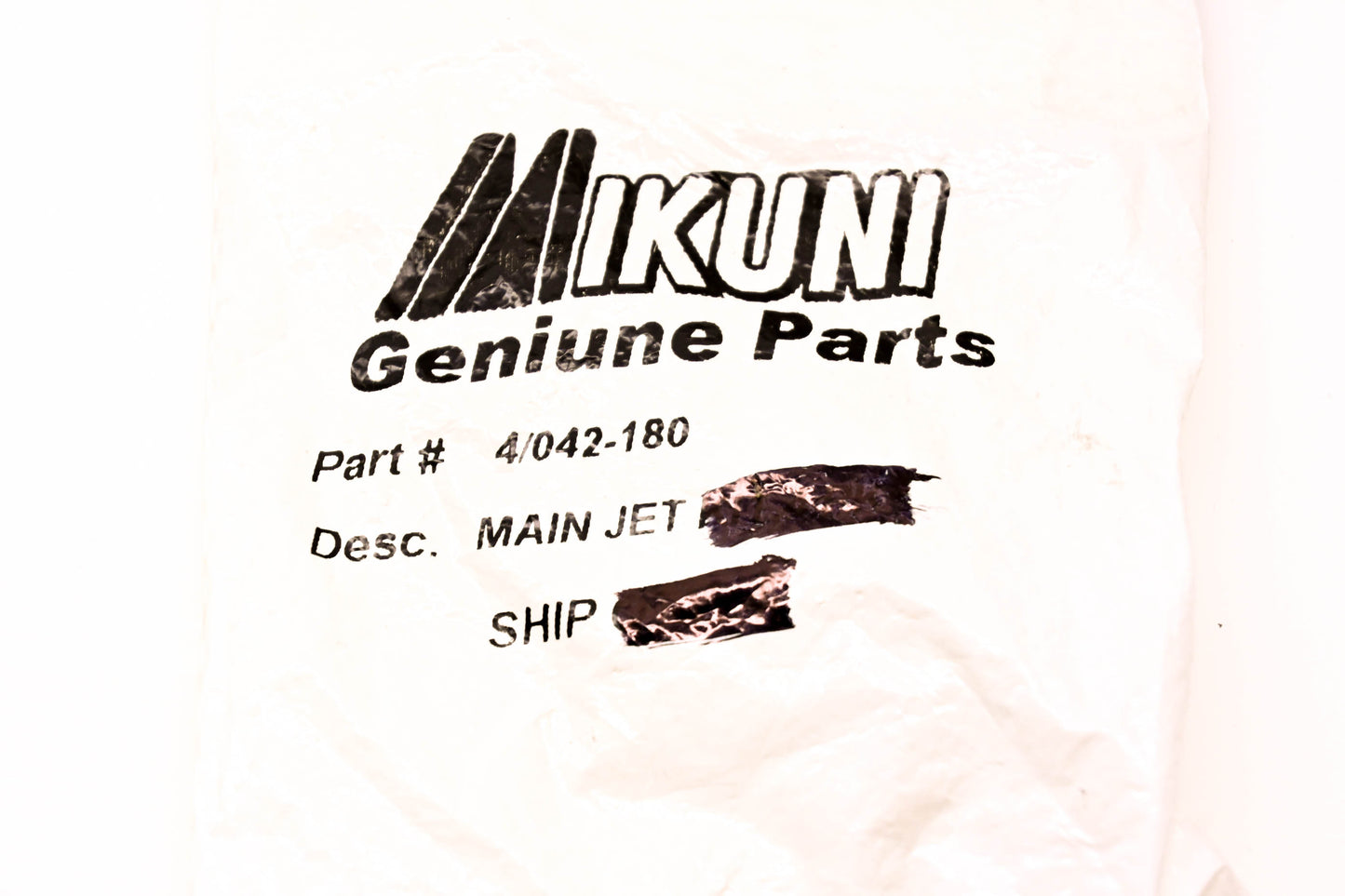 Mikuni 042-180, 134-8180 Main Jet NOS
