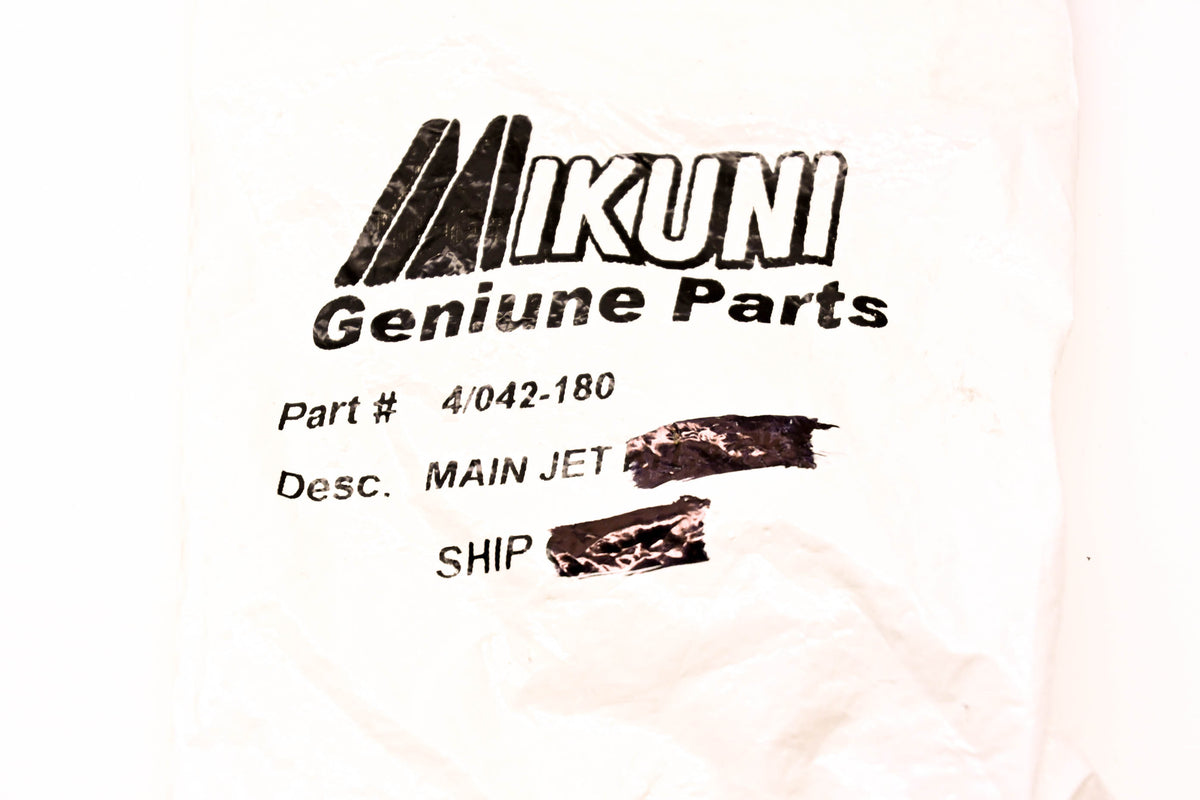 Mikuni 042-180, 134-8180 Main Jet NOS