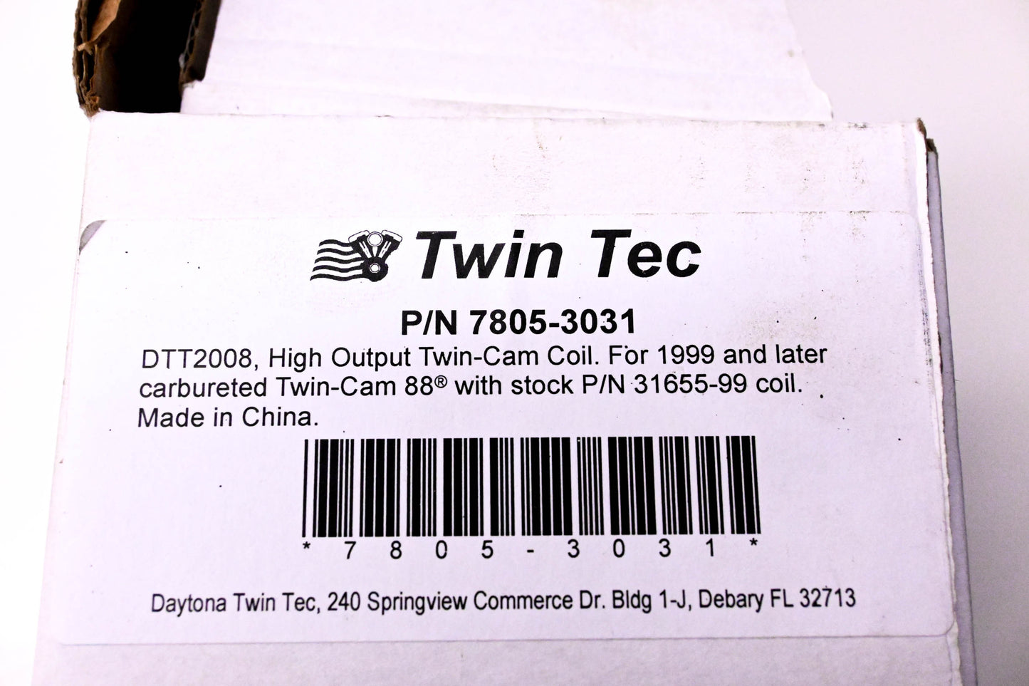 Twin Tec 7805-3031 High Output Twin-Cam Coil NOS