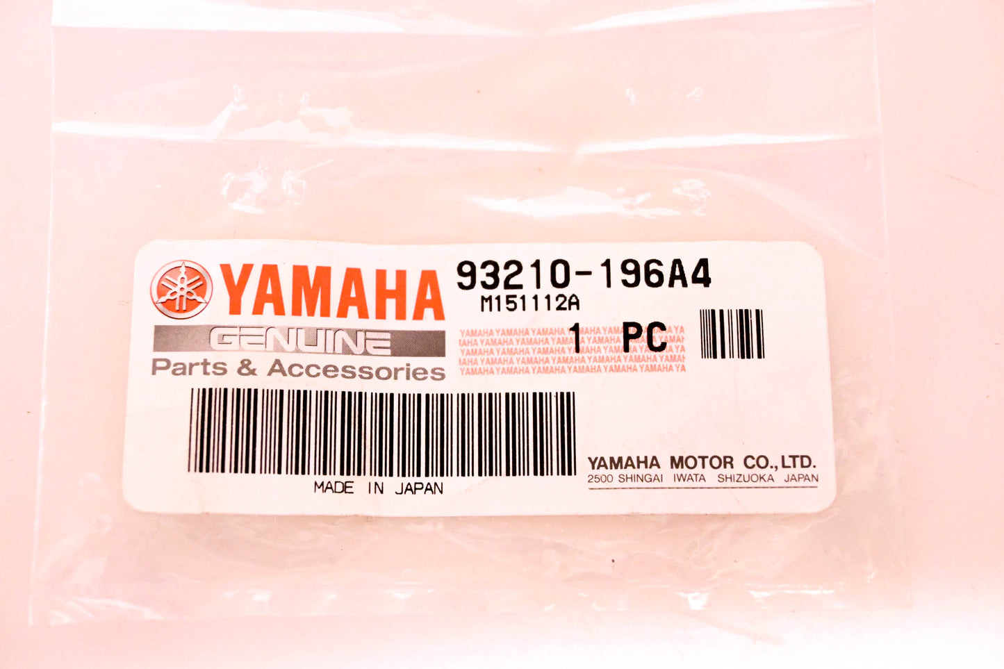 New OEM Yamaha 93210-196A4-00 O-Ring NOS