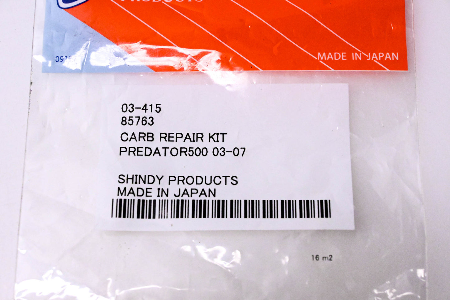 Shindy 03-415, 85763 Carburetor Rebuild Kit NOS
