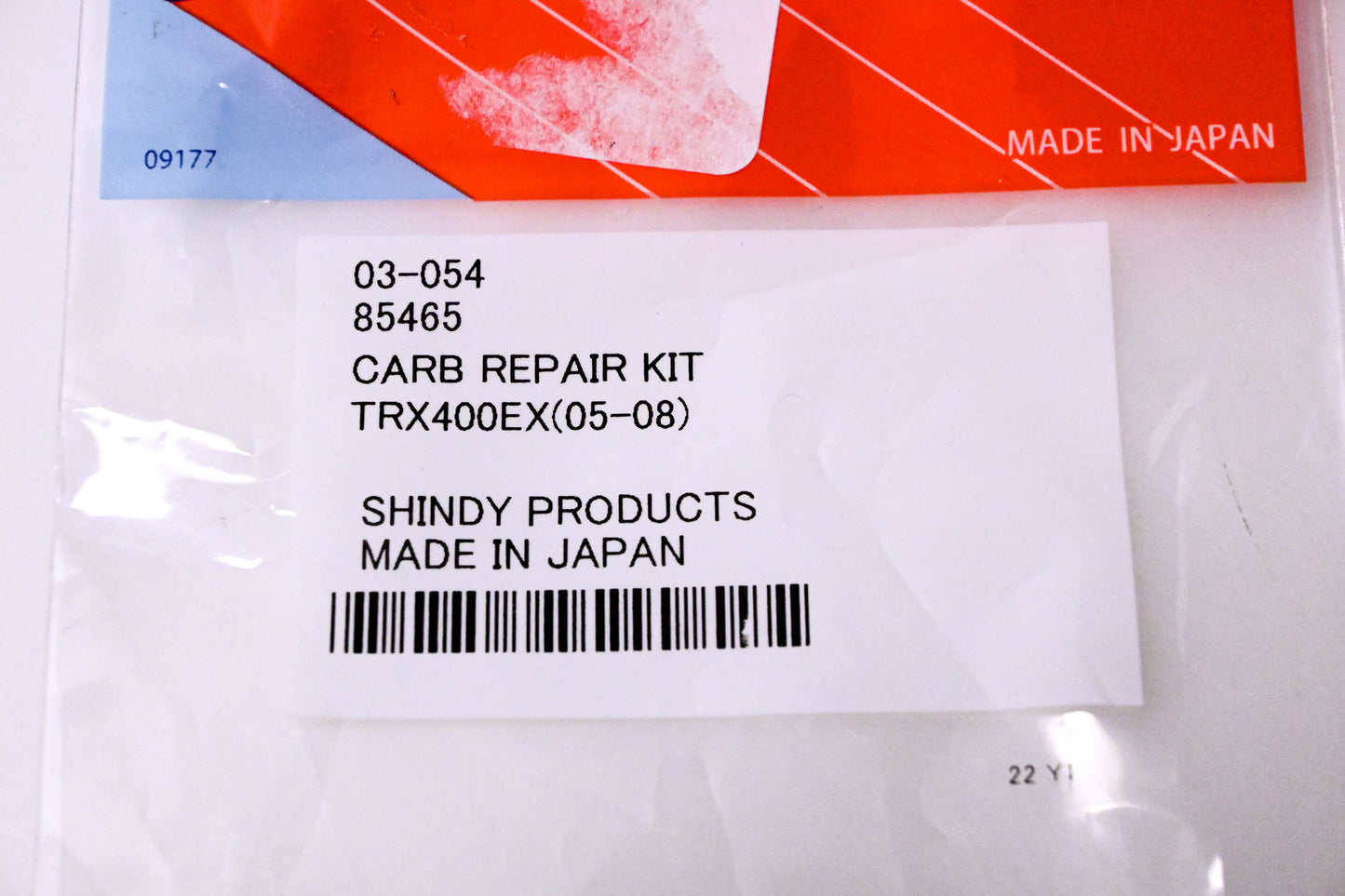 Shindy 03-054, 85465 Carburetor Rebuild Kit NOS