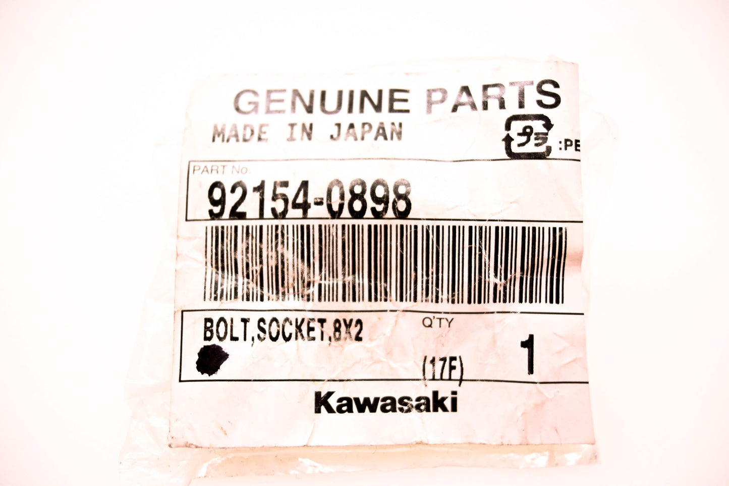New OEM Kawasaki 92154-0898 8x2 Socket Head Bolt NOS