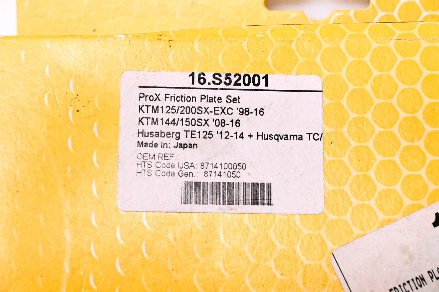 Pro X 16.S52001 Friction Plate Kit NOS