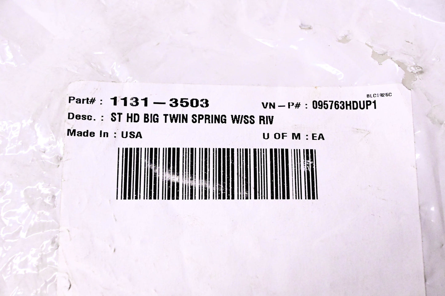 New OEM Harley-Davidson 1131-3503, 095763HDUP1 Alto Plate Spring NOS