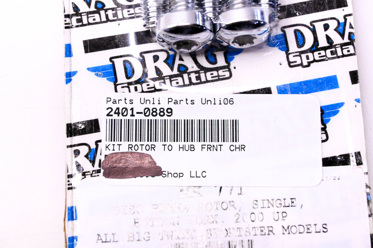 Drag Specialties 2401-0889 Rotor Mounting Bolt Kit NOS
