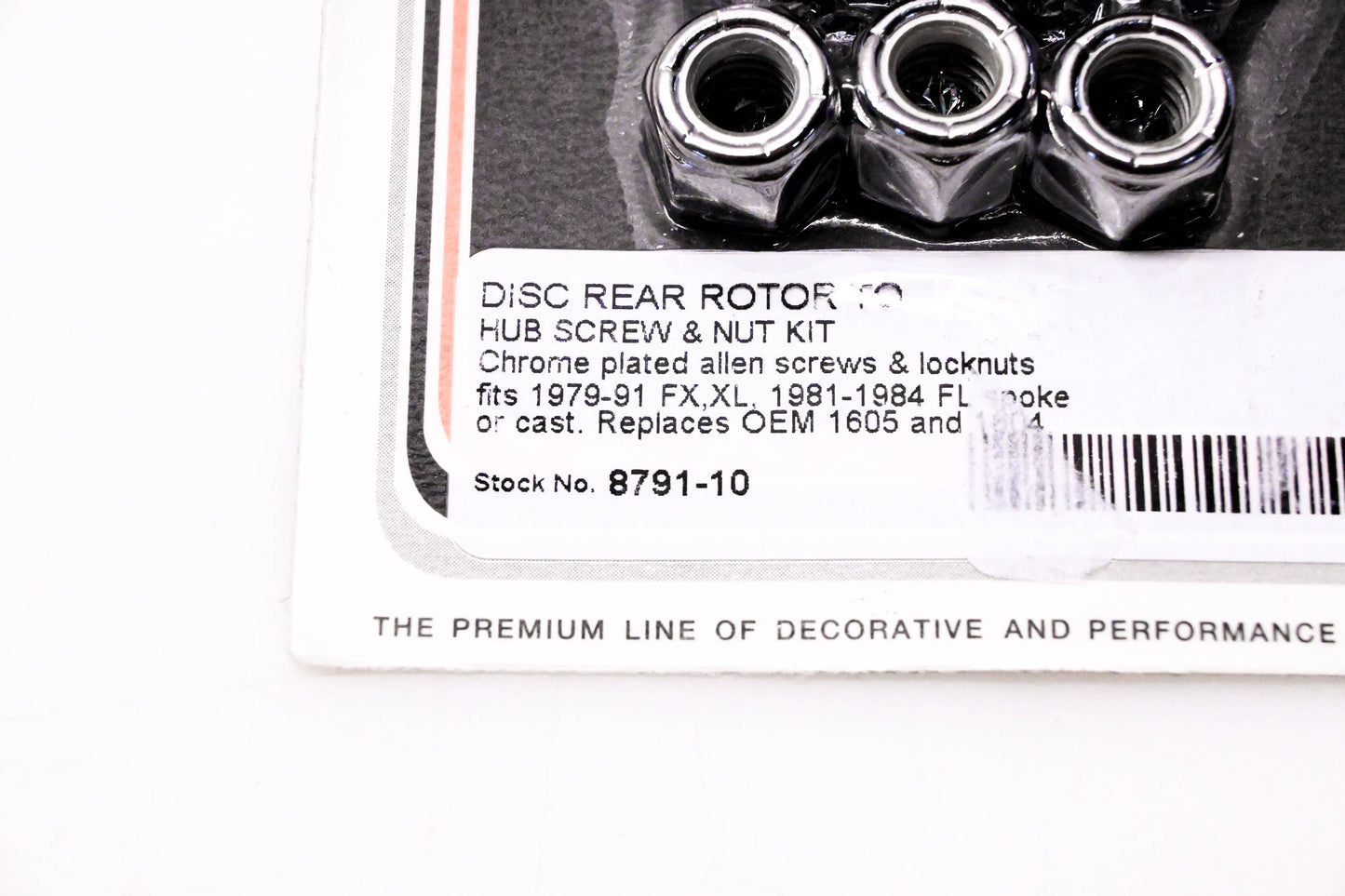 Colony 8791-10, 1605, 1604 Disc Rear Rotor To Hub Screw & Nut Kit NOS