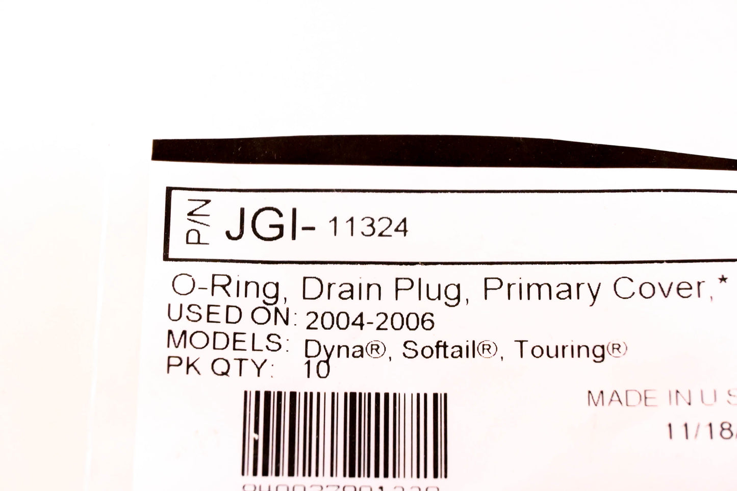James Gaskets JGI-11324 Drain Plug O-Ring NOS