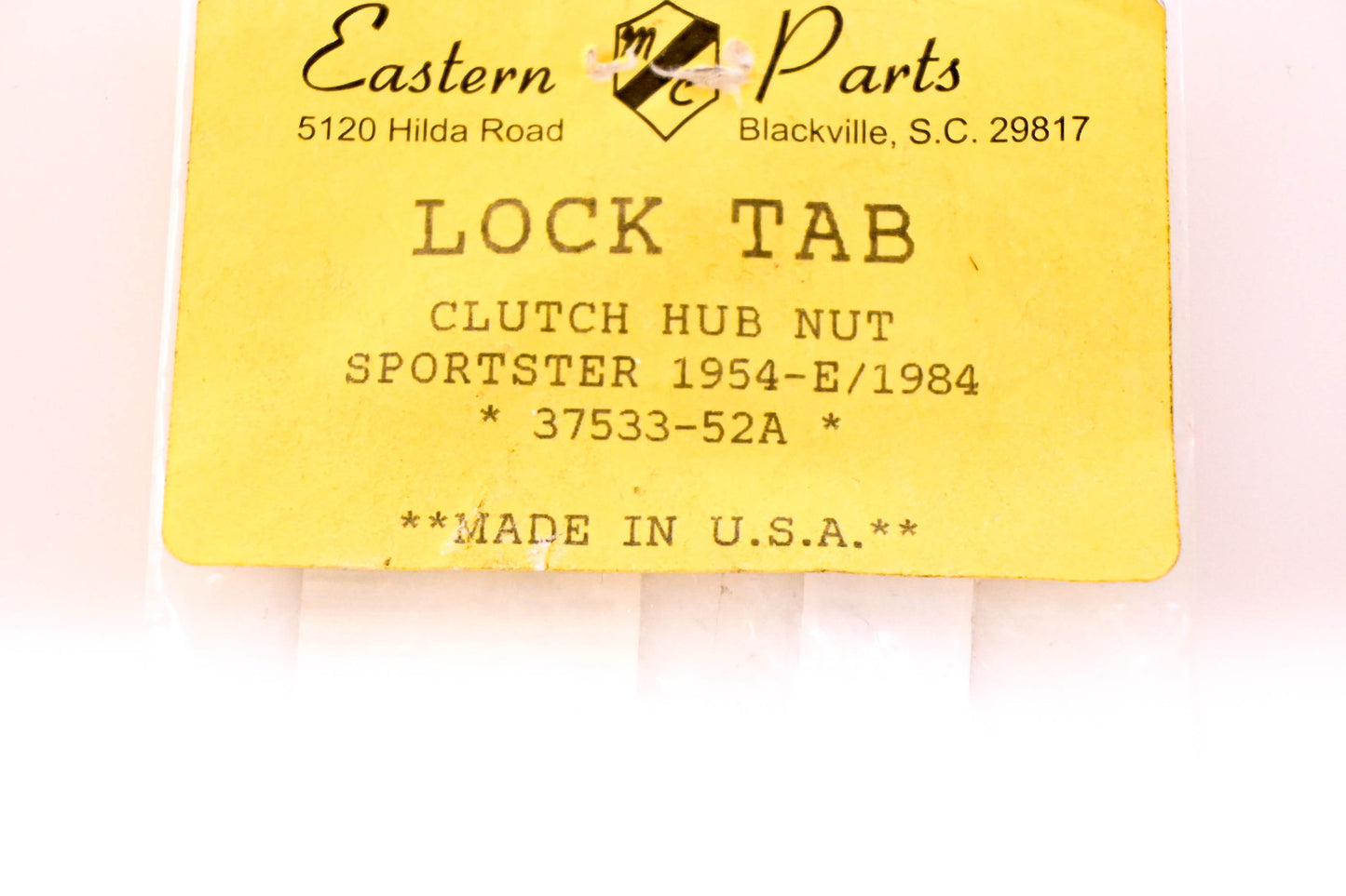 Eastern Parts 37533-52A, 0950-0414 Clutch Hub Nut Lock Tab NOS