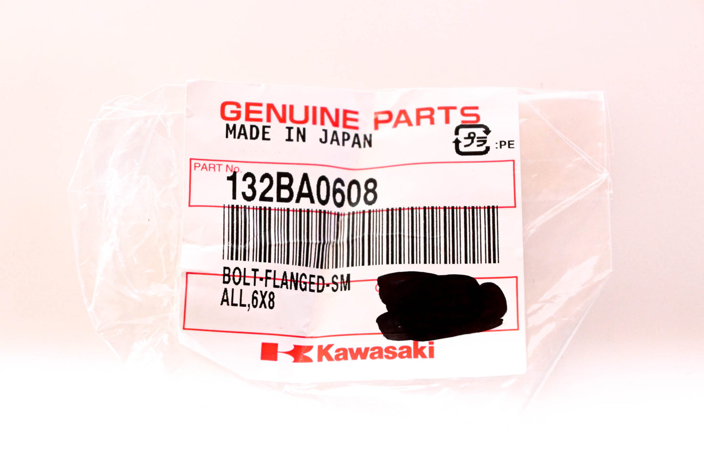 New OEM Kawasaki 132BA0608 Flanged Bolt NOS