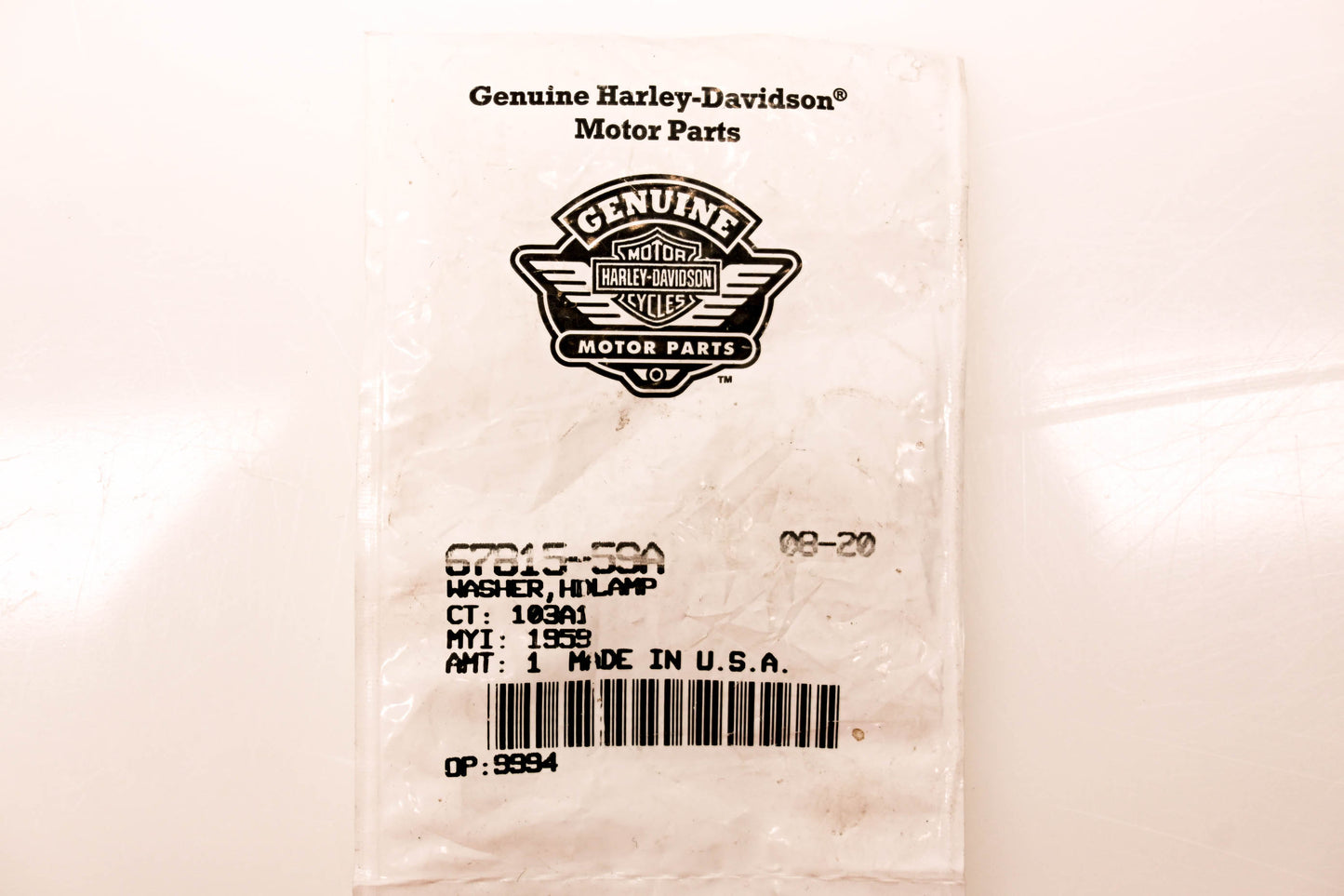 New OEM Harley-Davidson 67815-59A Headlamp Washer NOS