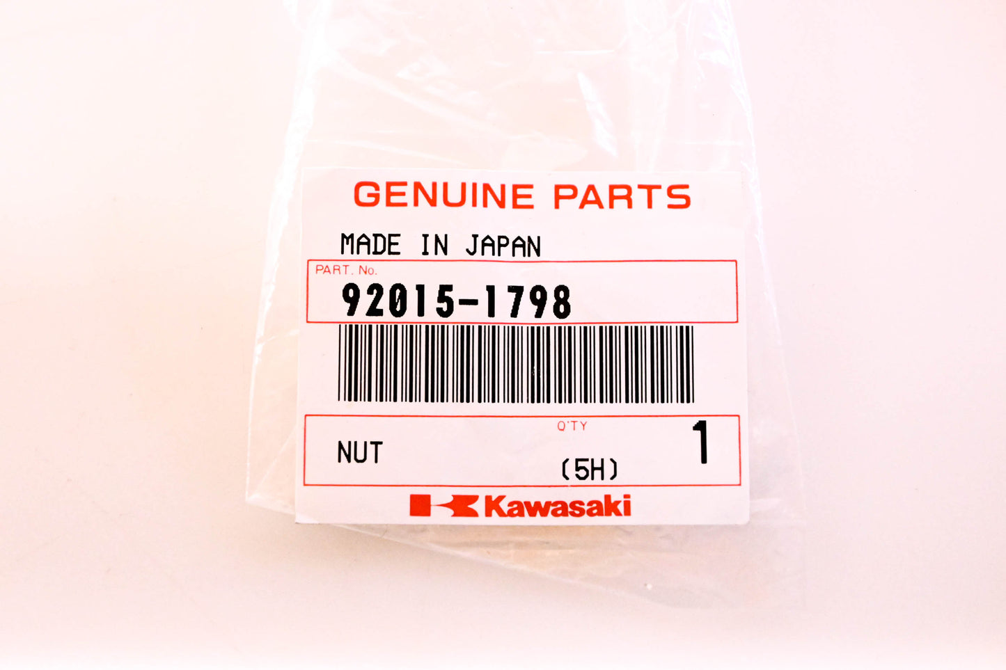 New OEM Kawasaki 92015-1798 Cowling Nut NOS