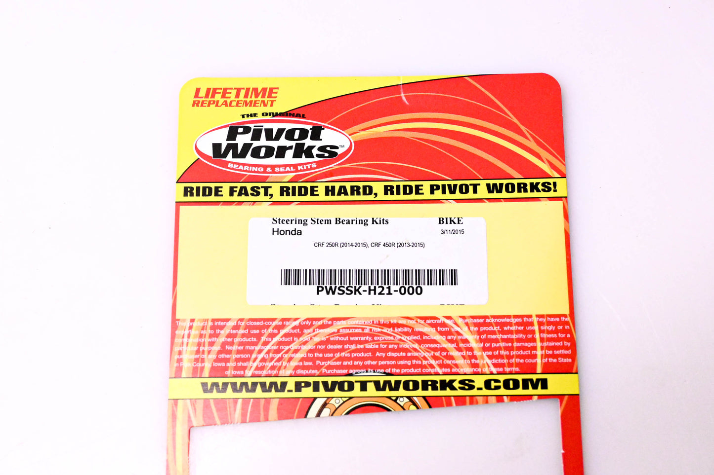 Pivot Works PWSSK-H21-000 Steering Stem Bearing Kit NOS