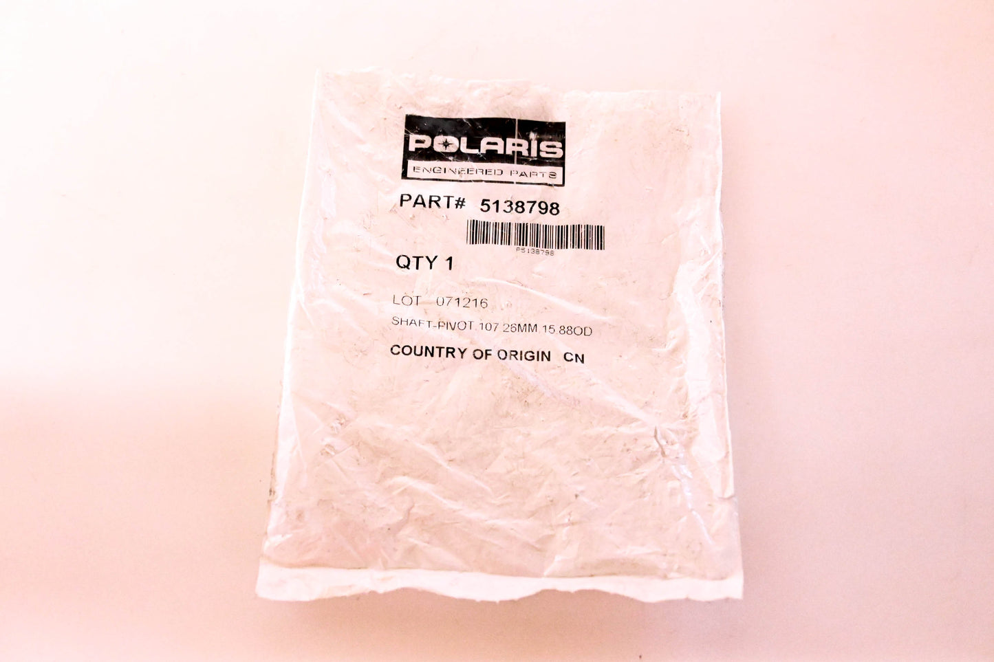New OEM Polaris 5138798 Pivot Shaft NOS