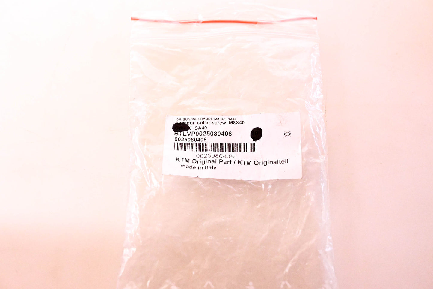 New OEM KTM 0025080406, BTLVP0025080406 Hexagon Screw NOS