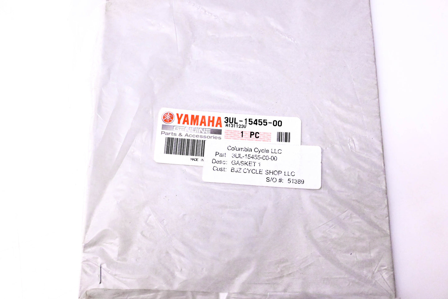 New OEM Yamaha 3UL-15455-00-00 Left Crankcase Cover Gasket NOS