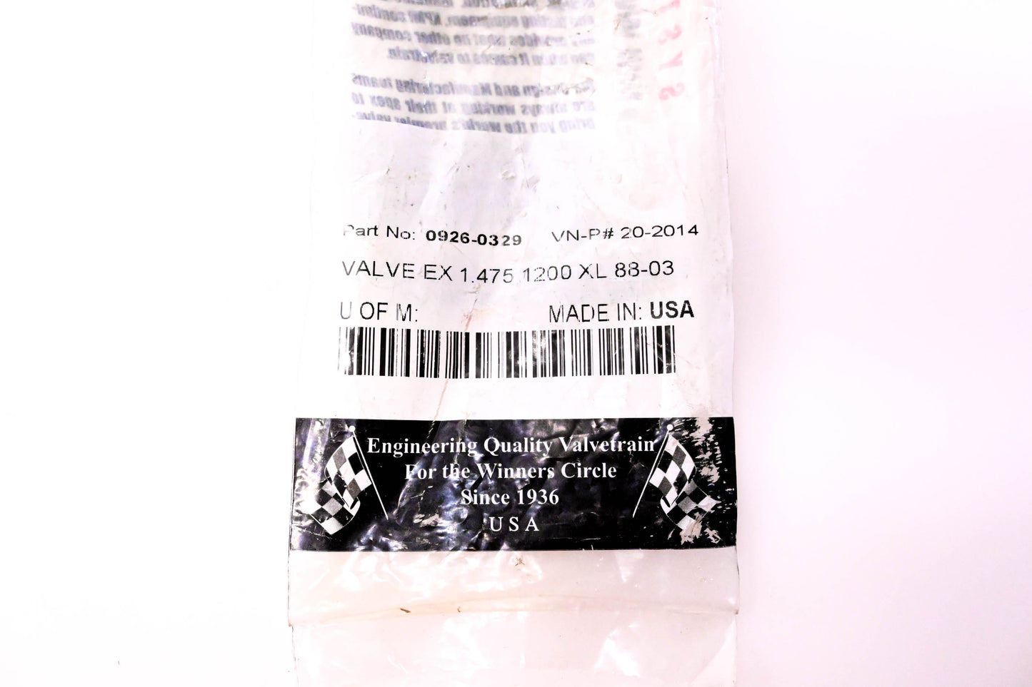 Kibblewhite 0926-0329, 20-2014 Exhaust Valve NOS
