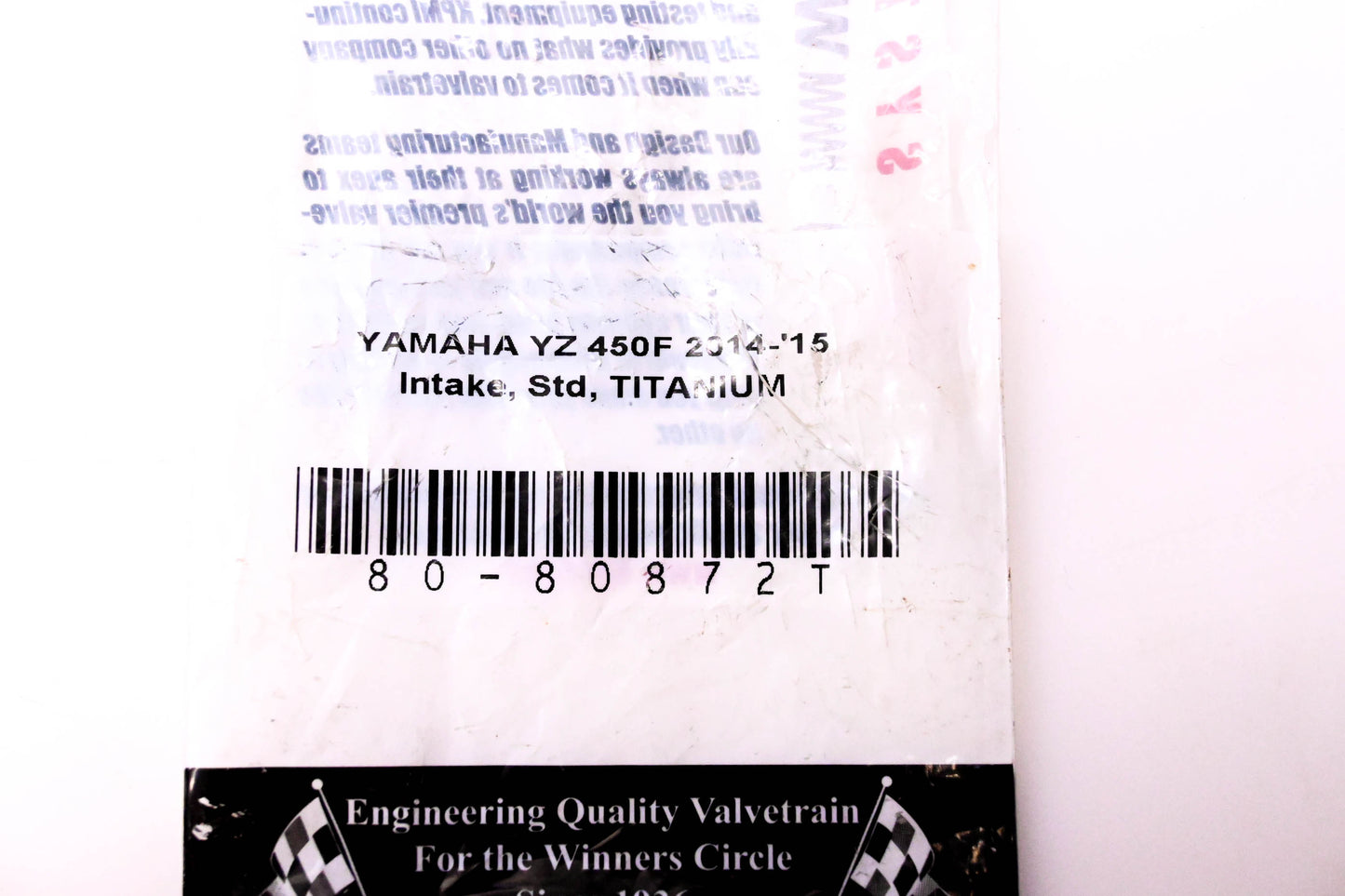 Kibblewhite 80-80872T Intake Valve NOS