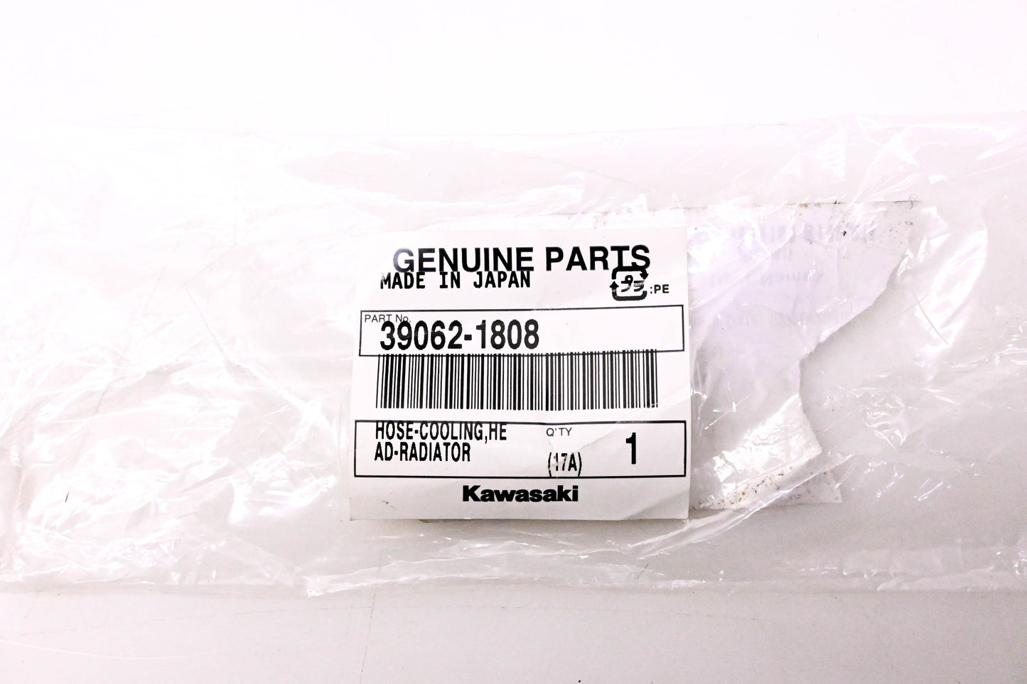 New OEM Kawasaki 39062-1808 Radiator Hose NOS