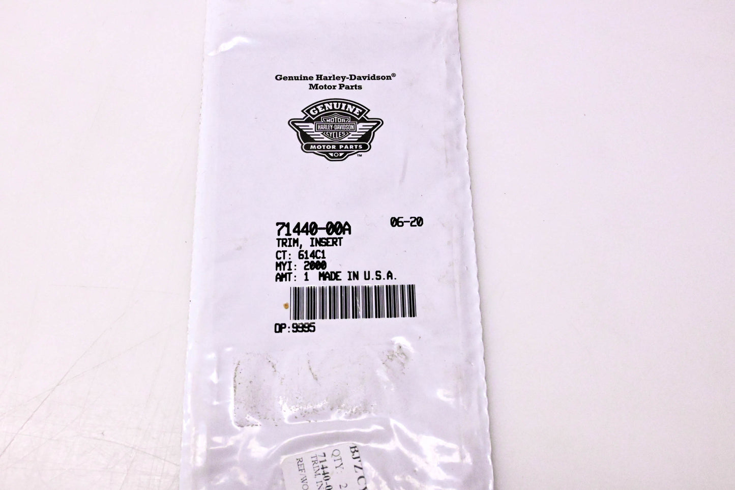 New OEM Harley-Davidson 71440-00A Trim Insert NOS