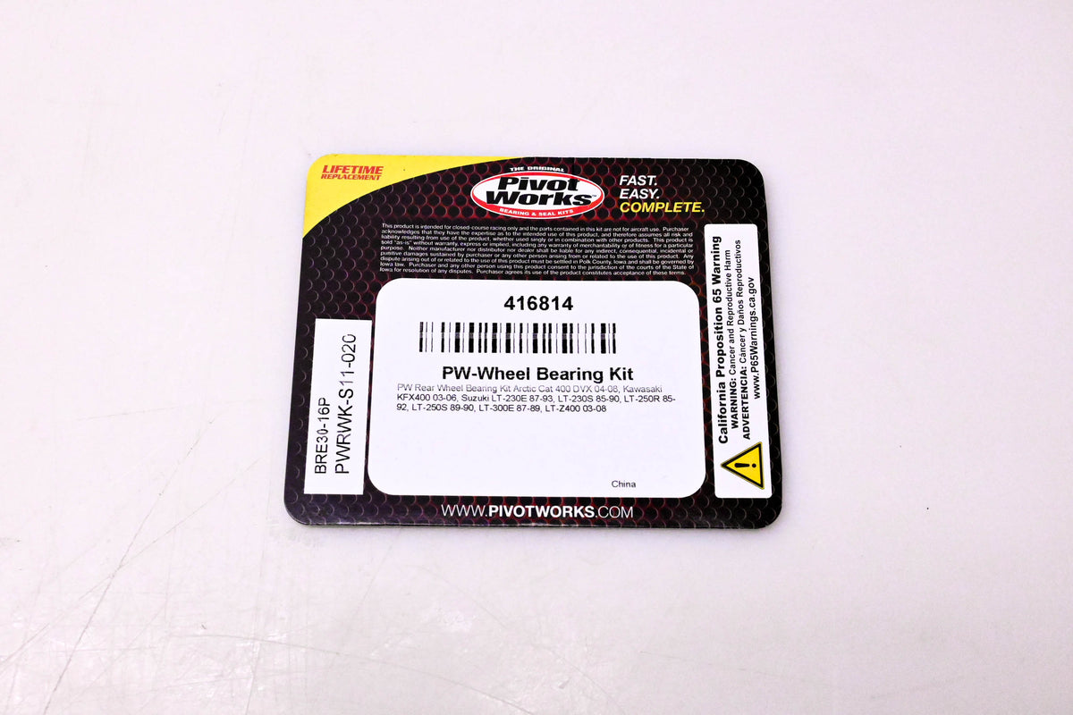 Pivot Works 416814, BRE30-16P, PWRWK-S11-020 Wheel Bearing Kit NOS