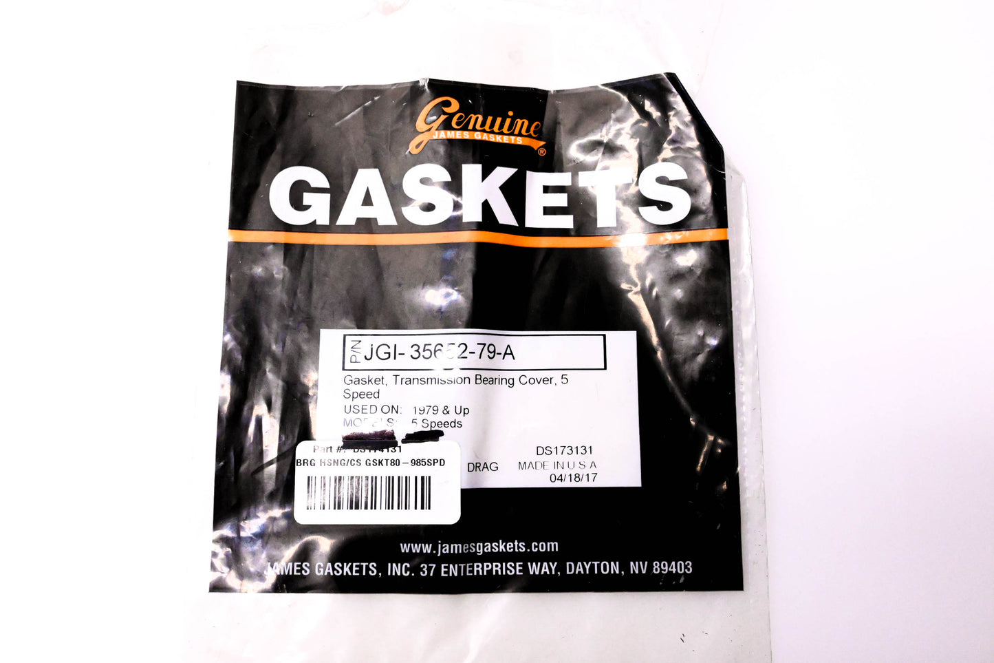 James Gaskets JGI-35652-79-A, DS173131 5 Speed Transmission Cover Gasket NOS
